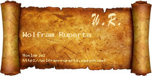 Wolfram Ruperta névjegykártya